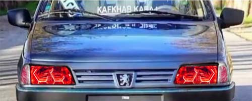 چراغ جلو اسپرت 405 طرح آی 8 قرمز