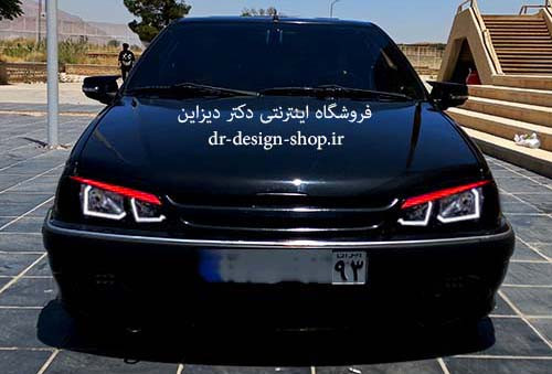 چراغ جلو اسپرت پارس طرح انگری سفید قرمز