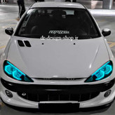 چراغ جلو اسپرت 206 طرح هگزا آبی یخی