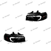 چراغ جلو اسپرت سمند طرح ویلد سفید