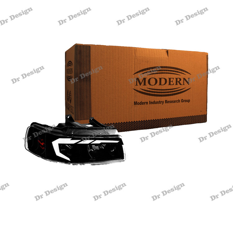 چراغ جلو اسپرت سمند مدرن طرح ویلد سفید