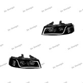 چراغ جلو اسپرت سمند طرح آکورد سفید