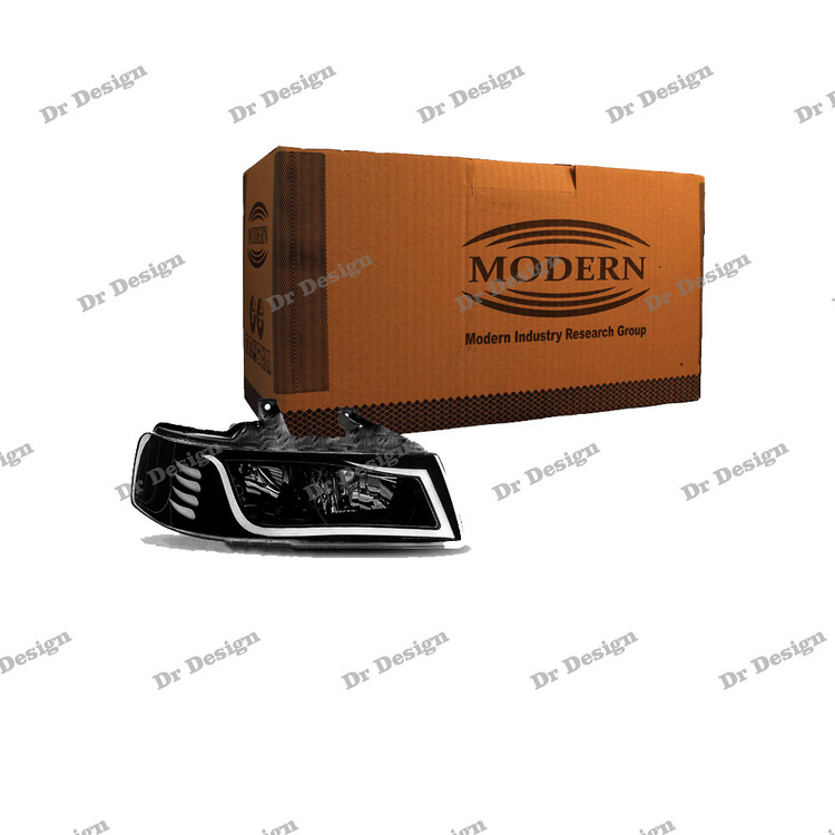 چراغ جلو اسپرت سمند مدرن طرح آکورد سفید