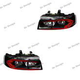 چراغ جلو اسپرت سمند طرح دوج قرمز