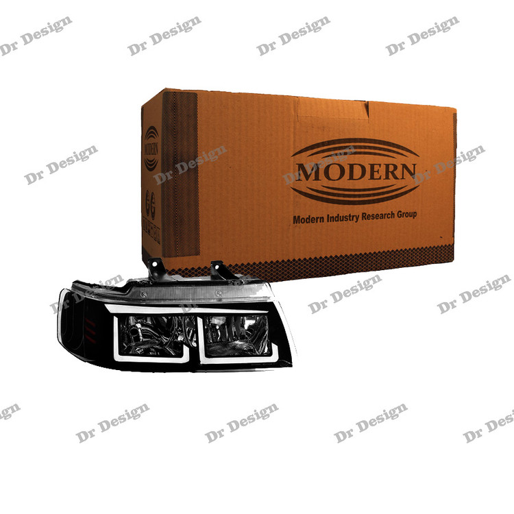 چراغ جلو اسپرت سمند مدرن طرح بی ام و سفید