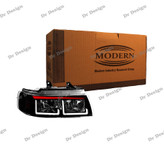 چراغ جلو اسپرت سمند مدرن طرح بی ام و سفید قرمز