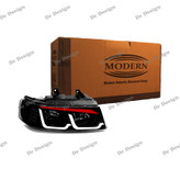 چراغ جلو اسپرت سمند مدرن طرح M8 سفید قرمز داخل مشکی