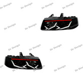 چراغ جلو اسپرت سمند طرح لامبورگینی داخل مشکی