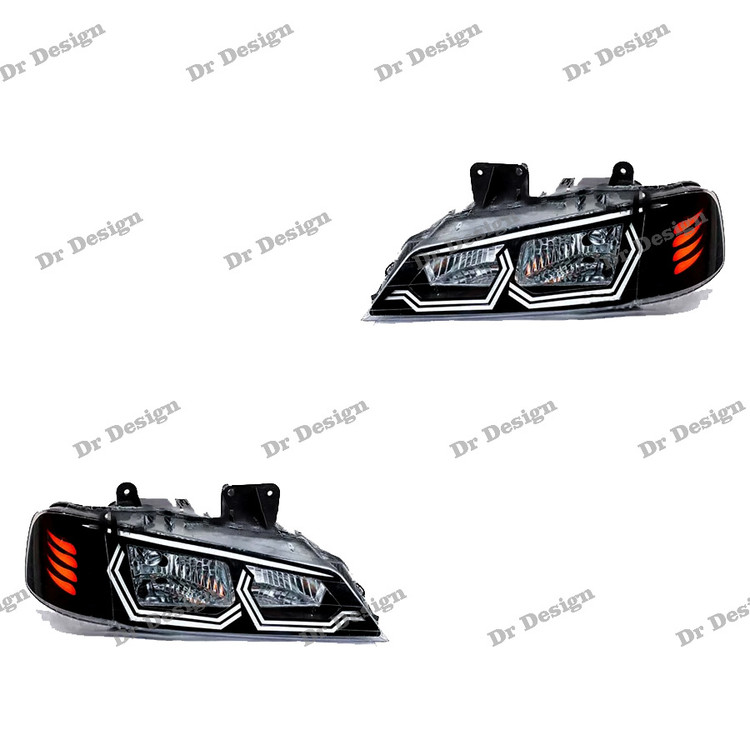 چراغ جلو اسپرت پارس طرح هگزا سفید