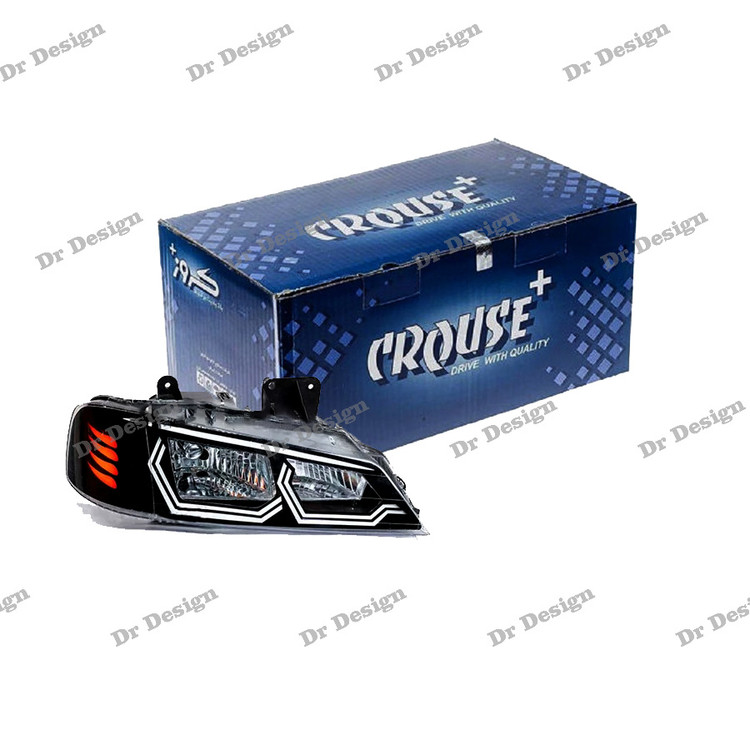 چراغ جلو اسپرت پارس کروز طرح هگزا سفید