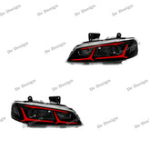 چراغ جلو اسپرت پارس طرح اونتادور قرمز