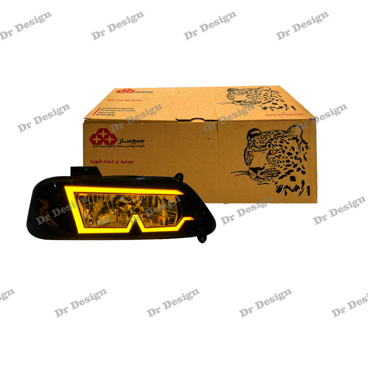 چراغ جلو اسپرت پراید جمع ساز طرح M انبه ای