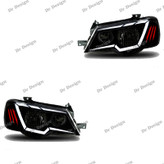 چراغ جلو اسپرت پراید طرح آواتار سفید