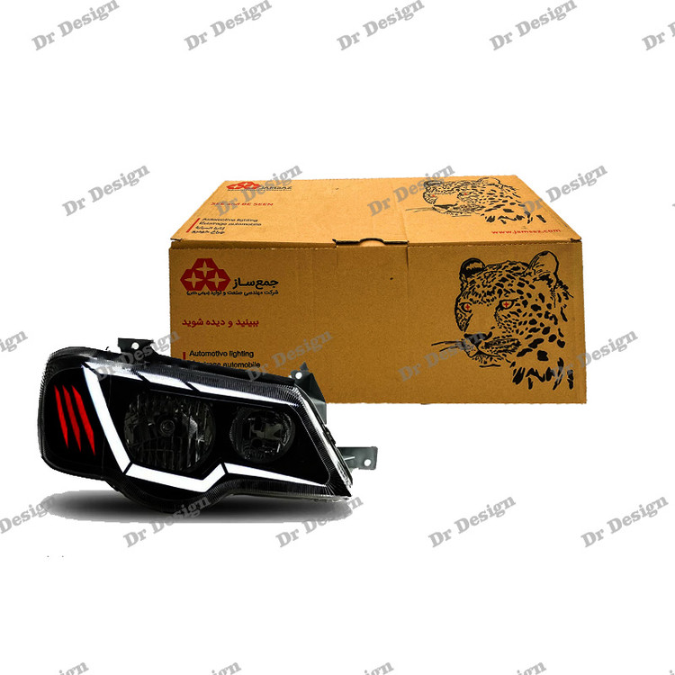 چراغ جلو اسپرت پراید جمع ساز طرح آواتار سفید