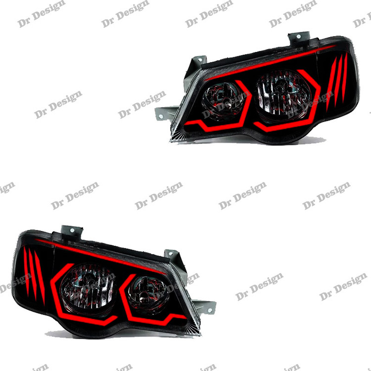 چراغ اسپرت پراید 132 ، 111 طرح بی ام و قرمز