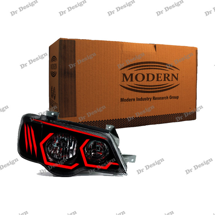 چراغ اسپرت پراید مدرن 132 ، 111 طرح بی ام و قرمز