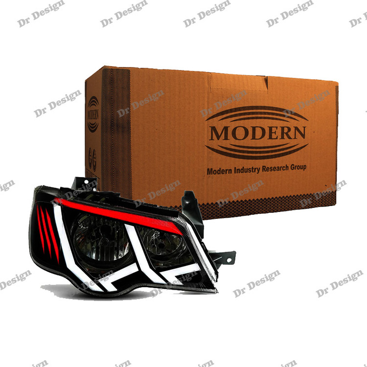 چراغ جلو اسپرت پراید مدرن مدل لامبورگینی ابرویی قرمز