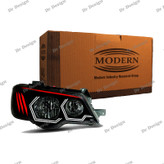 چراغ جلو اسپرت پراید 111 و 132 مدرن مدل هگزا سفید قرمز