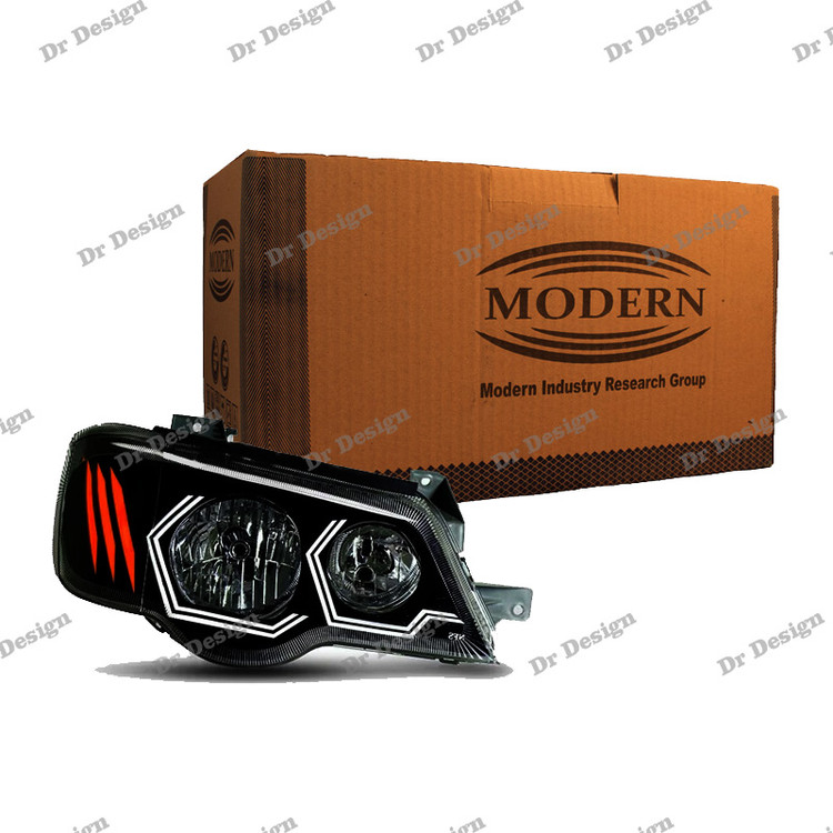 چراغ جلو اسپرت پراید 111 و 132 مدرن مدل هگزا سفید