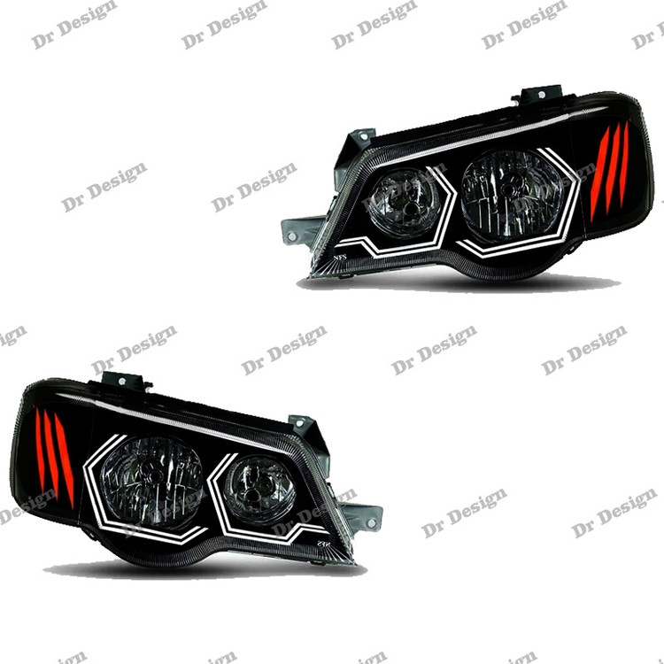 چراغ جلو اسپرت پراید 111 و 132 مدل هگزا سفید