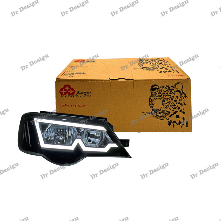 چراغ جلو اسپرت پراید 132 ، 111 جمع ساز طرح ام M سفید