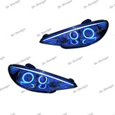 چراغ جلو اسپرت 206 طرح باکستر سفید