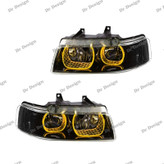 چراغ جلو اسپرت سمند طرح u انبه ای داخل مشکی