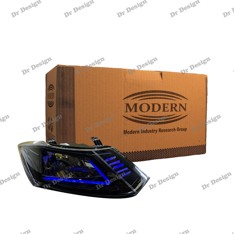 چراغ جلو اسپرت ساینا و کوییک مدرن طرح نایک آبی