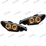 چراغ جلو اسپرت 206 طرح حلقه سه بعدی