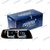 چراغ اسپرت سمند کروز طرح ال سفید داخل مشکی