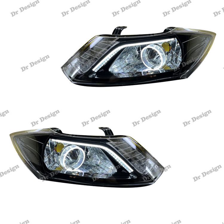 چراغ جلو اسپرت ساینا و کوییک طرح انگری سفید