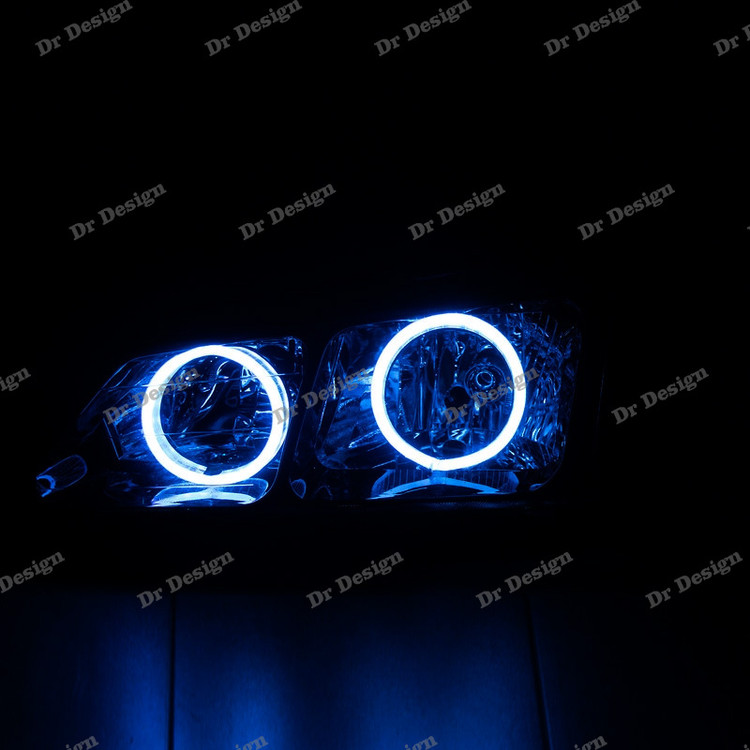 چراغ جلو اسپرت پارس طرح حلقه سه بعدی آبی یخی داخل مشکی