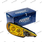 چراغ جلو اسپرت 206 کروز طرح انگری طلایی