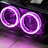 چراغ جلو اسپرت پراید حلقه سه بعدی صورتی داخل مشکی