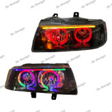 چراغ جلو اسپرت سمند طرح حلقه فولکالر دو حالته داخل مشکی