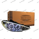 چراغ جلو اسپرت 206 مدرن طرح انگری سفید