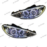 چراغ جلو اسپرت 206 طرح انگری سفید