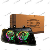 چراغ اسپرت سمند مدرن طرح حلقه سه بعدی فولکالر داخل مشکی