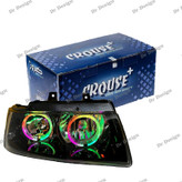 چراغ اسپرت سمند کروز طرح حلقه سه بعدی فولکالر داخل مشکی