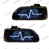 چراغ جلو اسپرت پراید طرح ضربان سفید