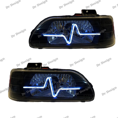 چراغ جلو اسپرت پراید طرح ضربان سفید