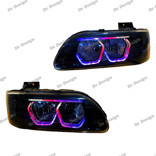 چراغ جلو اسپرت پراید طرج هگزا فولکالر داخل مشکی