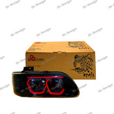 چراغ جلو اسپرت جمع ساز پراید طرج هگزا قرمز داخل مشکی