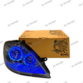 چراغ جلو اسپرت جمع ساز تیبا طرح حلقه گلس سه بعدی آبی