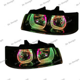 چراغ جلو اسپرت سمند طرح u فولکالر داخل مشکی