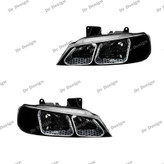 چراغ جلو اسپرت پارس طرح یو سفید داخل مشکی