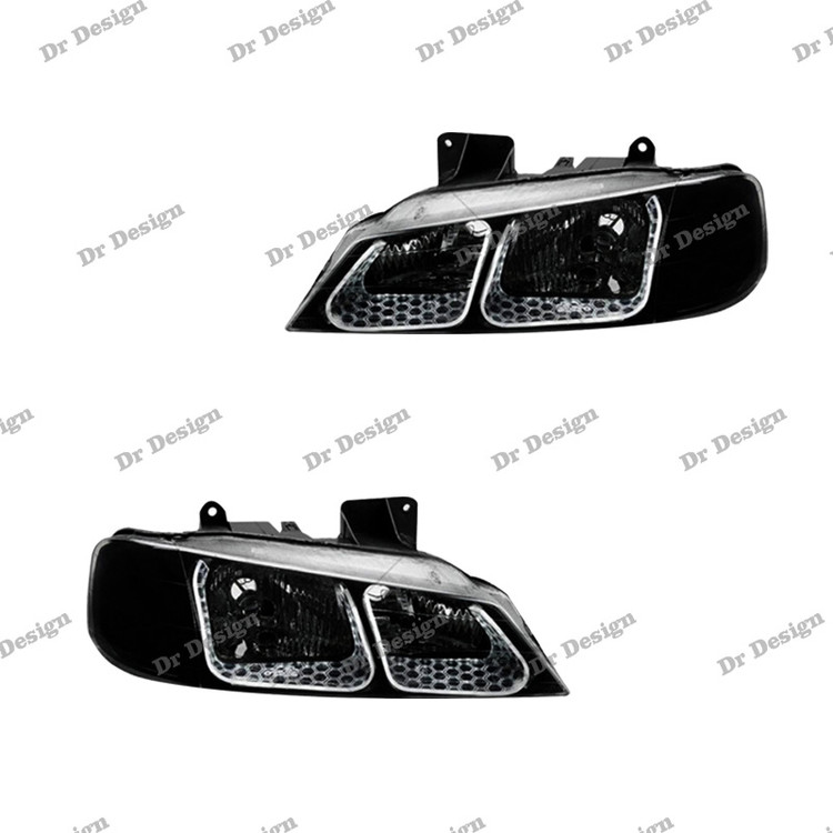 چراغ جلو اسپرت پارس طرح یو سفید داخل مشکی