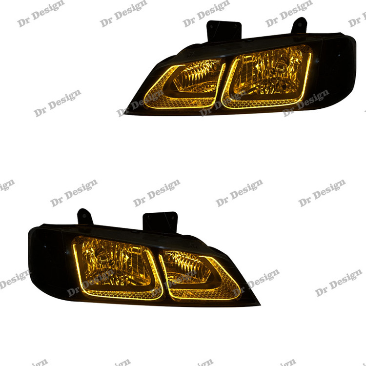 چراغ جلو اسپرت پارس طرح یو انبه ای داخل مشکی