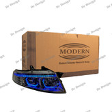 چراغ جلو اسپرت سمند سورن مدرن طرح هگزا آبی