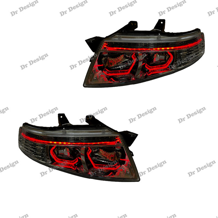 چراغ جلو اسپرت سمند سورن طرح هگزا قرمز